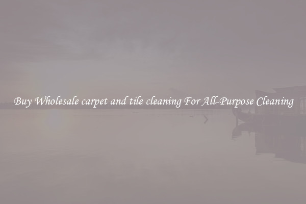 Buy Wholesale carpet and tile cleaning For All-Purpose Cleaning