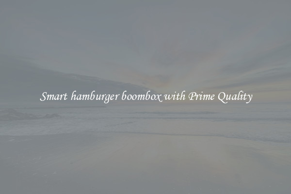 Smart hamburger boombox with Prime Quality