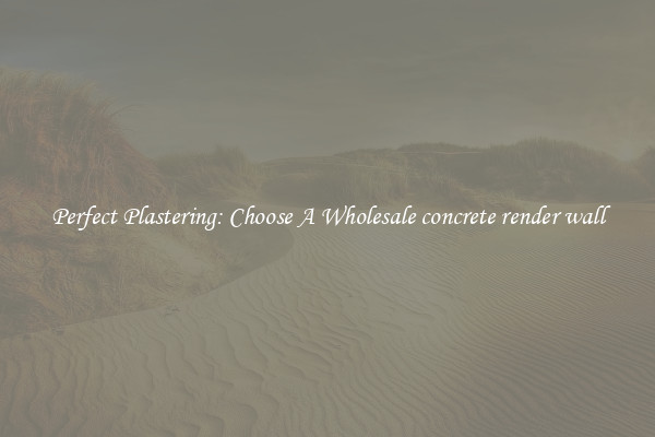  Perfect Plastering: Choose A Wholesale concrete render wall 