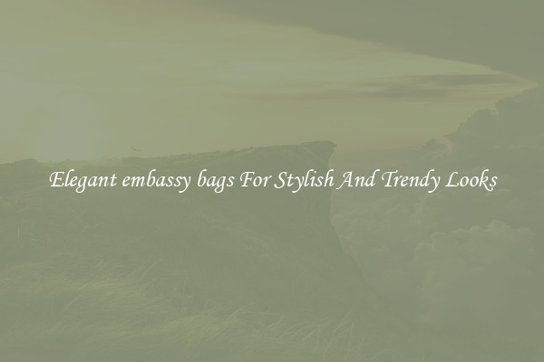 Elegant embassy bags For Stylish And Trendy Looks