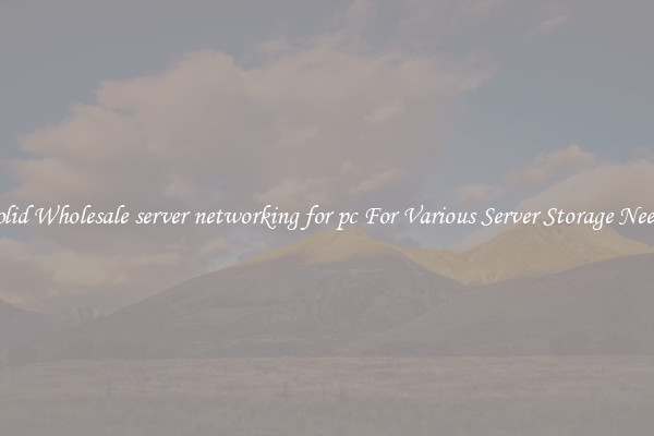 Solid Wholesale server networking for pc For Various Server Storage Needs