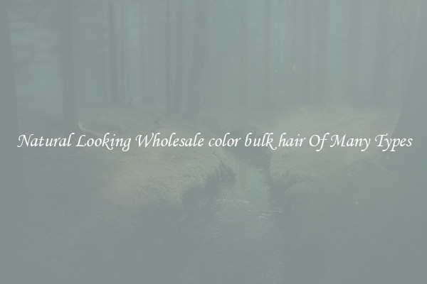 Natural Looking Wholesale color bulk hair Of Many Types