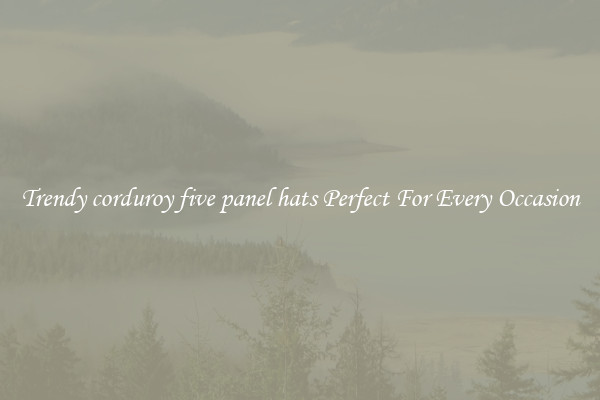 Trendy corduroy five panel hats Perfect For Every Occasion
