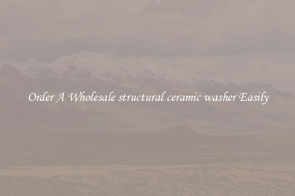 Order A Wholesale structural ceramic washer Easily