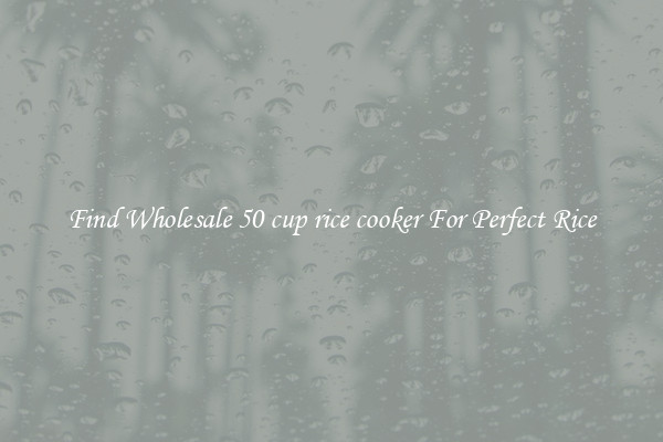 Find Wholesale 50 cup rice cooker For Perfect Rice