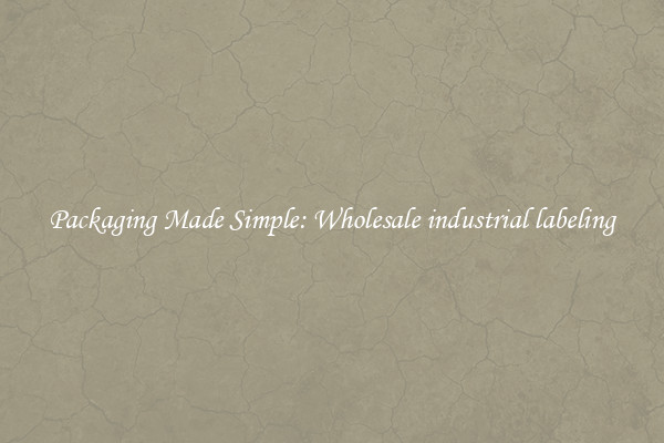 Packaging Made Simple: Wholesale industrial labeling